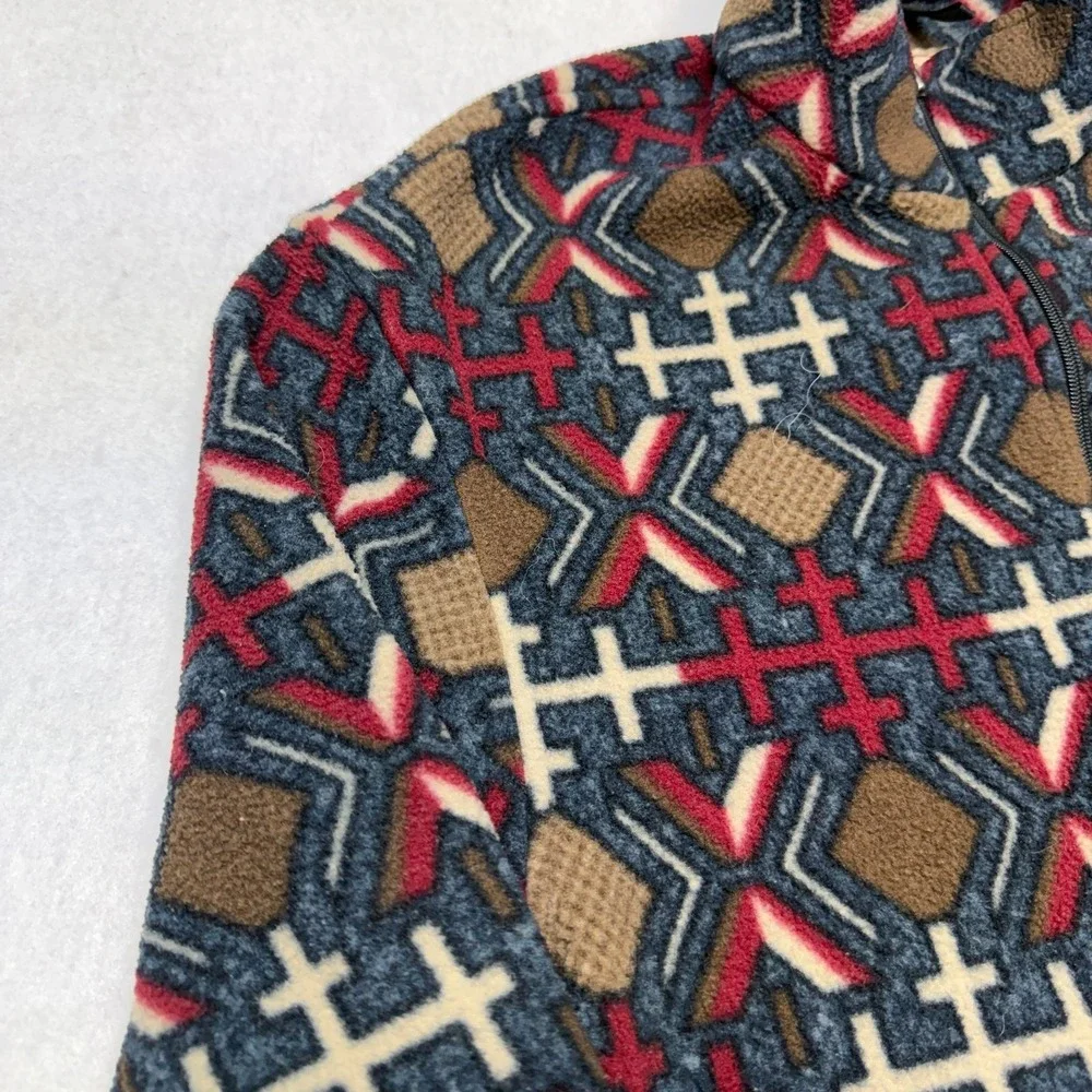 Vintage Woolrich Fleece Pullover Mens‎ XL Aztec Print Southwest 1/4 Zip 90s